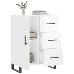vidaXL Buffet Blanc brillant 69 5x34x90 cm Bois d'ingénierie