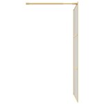 vidaXL Paroi de douche avec verre ESG transparent doré 115x195 cm