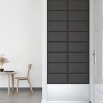 vidaXL Panneaux muraux 12 Pièces Gris 60x30 cm Similicuir 2 16 m²