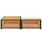vidaXL Table de jardin avec tabouret bois d'acacia massif
