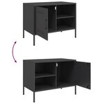 vidaXL Meuble TV noir 68x39x50 5 cm acier
