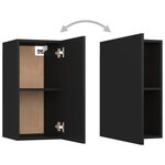vidaXL Meubles TV 2 Pièces Noir 30 5x30x60 cm Bois d’ingénierie