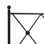 vidaXL Cadre de lit métal avec tête de lit noir 160x200 cm