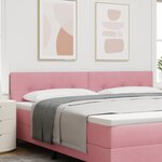 Headboard LED vidaXL Tête de lit capitonnée Rose 100 cm Velours