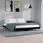 vidaXL Cadre de lit sans matelas noir 160x200 cm bois d'ingénierie