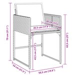 Ensemble de Salle à Manger de Jardin 9 Pièces avec Coussins en Beige Poly Rattan