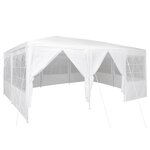 vidaXL Tente de fête avec 10 parois blanches 6x4 m PE