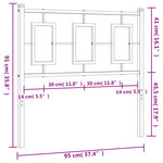 vidaXL Tête de lit métal blanc 90 cm