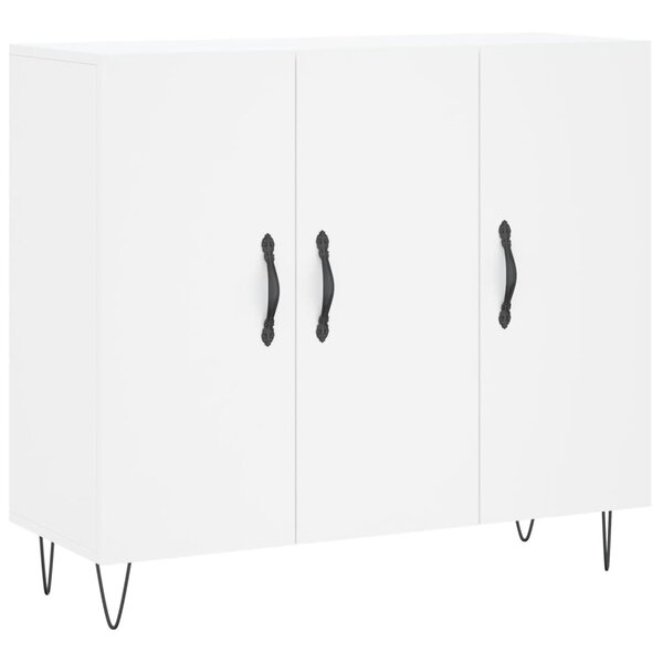 vidaXL Buffet blanc 90x34x80 cm bois d'ingénierie
