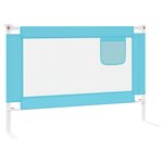vidaXL Barrière de sécurité de lit d'enfant Bleu 100x25 cm Tissu