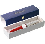 Waterman emblème stylo bille  rouge  recharge bleue pointe moyenne  coffret cadeau