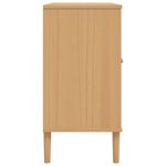 vidaXL Buffet SENJA aspect rotin marron 112x40x80cm bois massif de pin