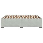 vidaXL Cadre de lit Gris clair 140x190 cm Velours