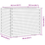 vidaXL Jardinière 90x60x72 5 cm bois massif de douglas
