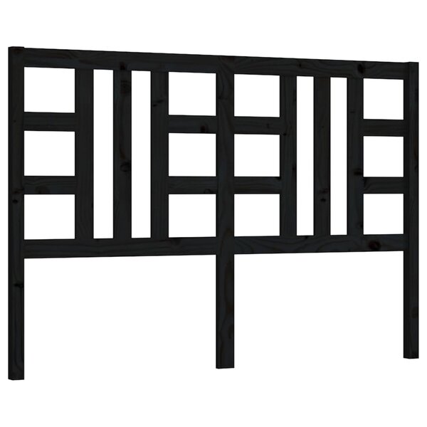 vidaXL Tête de lit Noir 166x4x100 cm Bois massif de pin