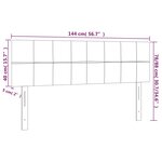 vidaXL Tête de lit à LED Gris clair 144x5x78/88 cm Tissu