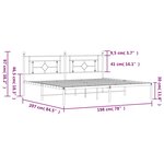 vidaXL Cadre de lit métal sans matelas et tête de lit blanc 193x203 cm