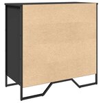 vidaXL Armoire à chaussures noir 80x38x78 cm bois d'ingénierie