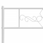 vidaXL Tête de lit métal blanc 100 cm