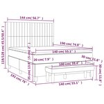 vidaXL Sommier à lattes de lit avec matelas Marron foncé 140x190 cm