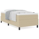 vidaXL Lit avec sommier avec matelas vert clair gris 90x200 cm en tissu en velours côtelé