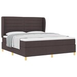 lit box spring vidaXL avec matelas marron foncé 180x200 cm en tissu