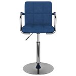 vidaXL Chaise de salle à manger Bleu Tissu