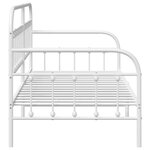 vidaXL Cadre de lit de jour blanc 100x200 cm en acier