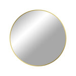 Miroir rond en aluminium avec cadre marron clair Ø 60 cm