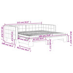 vidaXL Lit de jour avec gigogne et matelas gris clair 90x190cm velours