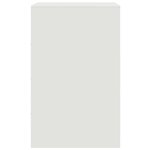 vidaXL Tables de chevet 2 Pièces blanc 34 5x39x62 cm acier