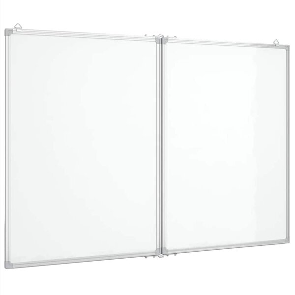 vidaXL Tableau blanc magnétique pliable 120x100x1 7 cm aluminium