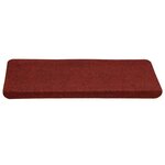 vidaXL Tapis d'escalier autocollants 15 Pièces 65x24 5x3 5 cm Rouge