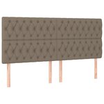 vidaXL Cadre de lit sans matelas et tête de lit taupe 200x200 cm tissu