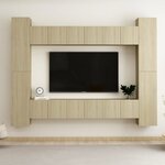 vidaXL Ensemble de meubles TV 10 Pièces Chêne sonoma Bois d'ingénierie
