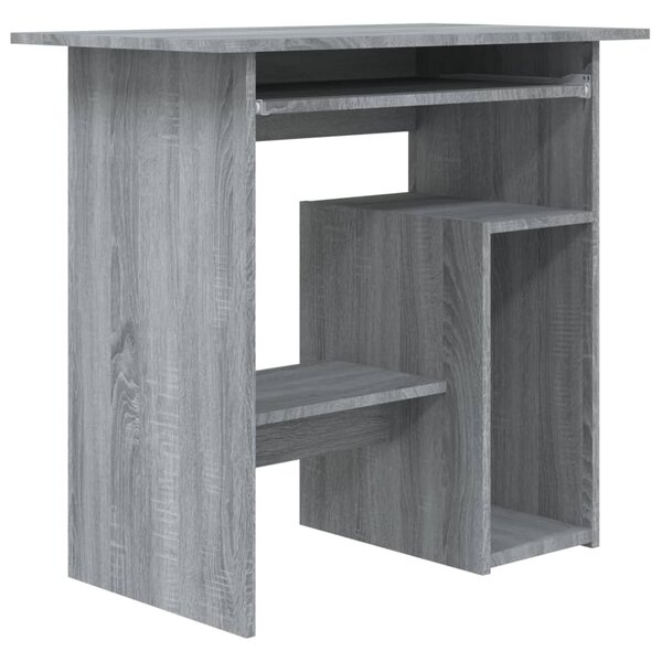 vidaXL Bureau Sonoma gris 80x45x74 cm Bois d'ingénierie