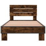 vidaXL Cadre de lit sans matelas chêne fumé 100x200 cm