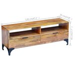 vidaXL Meuble TV bois de manguier 120x35x45 cm