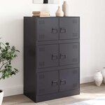 vidaXL Buffet noir 67x39x107 cm acier
