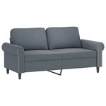 vidaXL Ensemble de canapés 3 Pièces avec coussins Gris foncé Velours