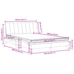 vidaXL Lit avec matelas gris clair 140x190 cm velours