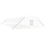 vidaXL Serre avec cadre en acier blanc 96 m² 16x6x2 85 m