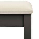 vidaXL Coiffeuse et tabouret Gris 65x36x128 cm Bois de paulownia MDF