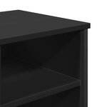 vidaXL Armoire lavabo de salle de bain noir 91x35x60 cm
