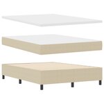 vidaXL Lit à Ressorts avec Matelas Vert Clair Gris 140x200 cm en Velours Côtelé