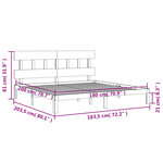 vidaXL Cadre de lit sans matelas blanc bois massif de pin