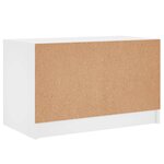 vidaXL Meuble TV avec portes en verre blanc 68x37x42 cm