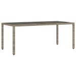 vidaXL Ensemble à manger de jardin et coussins 9 Pièces gris rotin verre