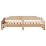 vidaXL Lit de jour avec lit gigogne 80x200 cm bois de pin massif