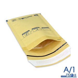 Lot de 100 Enveloppes à bulles PRO+ MARRON A/1 format 90x165 mm